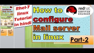 how to Configure postfix mail server in linux in hindi Part 2 [upl. by Pam]