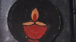 Diwali special painting acrylic colours  diya drawing  video [upl. by Idram]