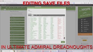 Editing Save Files in Ultimate Admiral Dreadnoughts [upl. by Harmon]