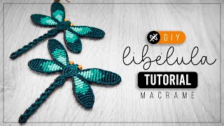 DIY Libélula » 🌱 tutorial  como hacer aretes de insecto con hilo  diy ● Macrame dragonfly 229 [upl. by Engud]