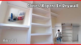 CÓMO HACER UN 🅲🅻🅾🆂🅴🆃  HÁZLO TU MISMO EN DRYWALL  TRATAMIENTO DE JUNTAS  REMODELACIÓN [upl. by Oinegue]