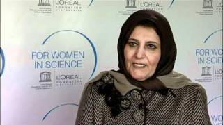 Professor Faiza AlKharafi Laureate of the LOréalUNESCO 2011 For Women in Science Awards [upl. by Anilegnave383]