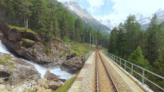 ★ 4K 🇮🇹Tirano  🇨🇭St Moritz summer cab ride Italy to Switzerland 062020 [upl. by Lula]