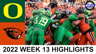 9 Oregon vs 21 Oregon State Highlights  College Football Week 13  2022 College Football [upl. by Gipsy]