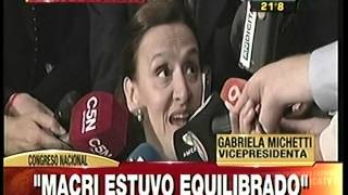 Gabriela Michetti quotEl discurso de Macri estuvo equilibradoquot [upl. by Slinkman636]