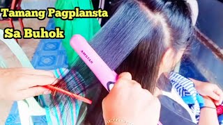 Paano Ang Tamang Pagplansta Ng Buhok  Hair Rebonding Tutorial [upl. by Hcirdla869]