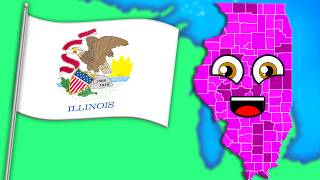 Learn About The State Of Illinois  US Geography Songs For Kids  KLT [upl. by Lluj]