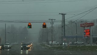 Lake Effect Snow Squall Mahoning County Ohio 112924 [upl. by Dnaletak205]