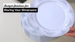 Budget Solutions for Storing Your Dinnerware  Organizing Dishes amp China  Amys Weekly Cooking Tips [upl. by Lleval789]