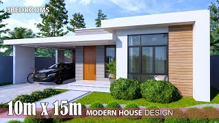 Modern House Design 3Bedrooms  10m x 15m 150sqm [upl. by Aholla898]