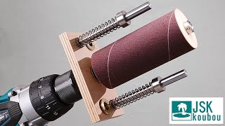 足踏み式スピンドルサンダーの構造～4in1 DIY Oscillating Spindle Sander～ [upl. by Aires555]