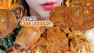 LAMAK BANA❗️ASMR NASI PADANG PEDAS KUMPLIT 🔥 GULAI CUMI RENDANG🦑 [upl. by Aneloc]