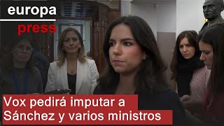 Vox pedirá imputar a Sánchez y varios ministros tras la declaración de Aldama [upl. by Ayitahs]