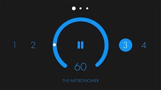 60 BPM 34 Modern Metronome  1 Hour Metronome 60 BPM [upl. by Pussej]