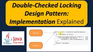 DoubleChecked Locking Design Pattern Implementation Explained [upl. by Sone]