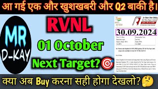 Rvnl Share Target🎯  Rail Vikas Nigam Ltd Share  Rvnl Share Latest News Rail Vikas share today [upl. by Irrej]