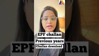 PF challan download for previous years shorts [upl. by Kyle]