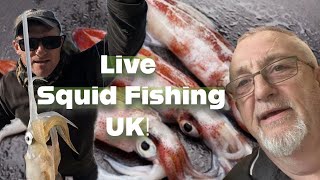 Live Squid Fishing Inside Guernseys Harbour With Inglorious Fishing  Squid Fishing UK [upl. by Keenan]