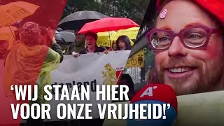 25000 demonstranten bij coronaprotest Amsterdam [upl. by Ainimre281]