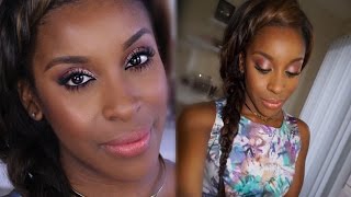 Prom Rose Gold Makeup  Hair Look  Jackie Aina [upl. by Thay]