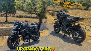 ns200 new tyre upgrade  Front tyre 120 70 17  Kawasaki launch 🚀 [upl. by Oderfigis728]