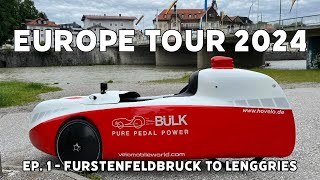 Velomobile Tour Europe 2024 Day 2 Furstenfeldbruck to Lenggries Isar Radweg [upl. by Sadler]