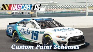 NASCAR 15 Custom Schemes  Vol 1 [upl. by Anatole77]