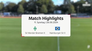 SV Werder Bremen II siegt deutlich im Nordderby über HSV II l Regionalliga Nord 11 Spieltag [upl. by Akiaki]