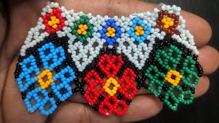 Amazing 5 moti mala design tutorial beautiful gadiji mala design trick flower design mala [upl. by Afatsom198]