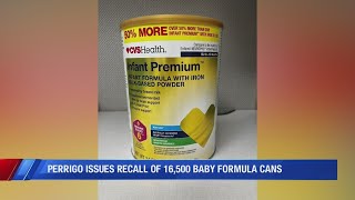 Perrigo recalls 16000 cans of baby formula [upl. by Aridatha]