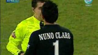 Worst goalkeeper tackle ever Nuno Claro does K1 on Georgian Păun [upl. by Elagiba342]