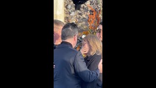 Simon Cowell comforts Liam Paynes parents at funeral [upl. by Kessler311]