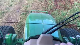 John Deere 5125R pulling a Maschio Giraffa XL Flail mower [upl. by Anitahs]