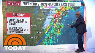 Major storm takes aim at entire East Coast this weekend [upl. by Aholah826]