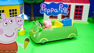 The Peppa Pig Holiday Car a Toy Unboxing [upl. by Eelarol]