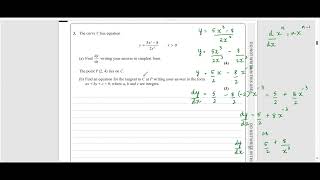 Jan 2024WMA1101Q3Differentiation pearsonedexcel alevelmath differentiation [upl. by Uyerta]