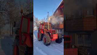 Cold start 👹❄️ Volvo BM Beautiful Tractors tractor forestfarming farming johndeere woodworking [upl. by Lucas903]