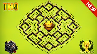 Diseño de Ayuntamiento 9 Subida de Copas Clash of Clans 2023 [upl. by Zildjian]