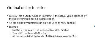 Cardinal and ordinal utility [upl. by Neyrb]