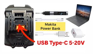 ШОК  Двунаправленный Аккумулятор Makita power bank type C [upl. by Edda]