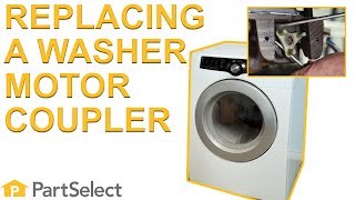 Washer Troubleshooting How to Replace Your Washers Direct Drive Motor Coupler  PartSelectcom [upl. by Rahs150]