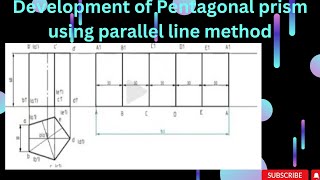 Development of Pentagonal prism using parallel line method [upl. by Story]