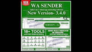 WA Sender Demo  Business Bulk WhatsApp Sender Software I Wa Sender 350 Latest working button [upl. by Kliman]