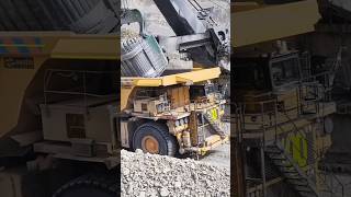 PampH 4100 XPC shovel loading Komatsu 930E haul truck shorts [upl. by Nevaj]