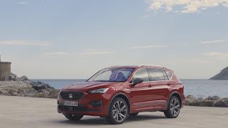 SEAT Tarraco FR Merlot Red 2021 Exterior Interior Driving [upl. by Idzik]