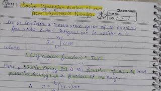 derivation of Lagrangian equation of motion from Hamiltons principle  bsc 1st year 1st semester [upl. by Nnylyma729]