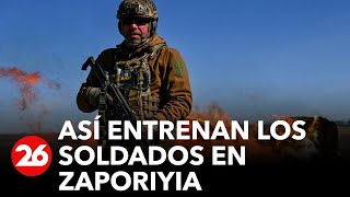 GUERRA RUSIAUCRANIA  Así entrenan los soldados ucranianos en Zaporiyia [upl. by Esoj]