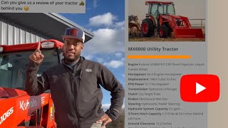 Kubota MX6000 tractor review kubota farmlife [upl. by Itsirk]