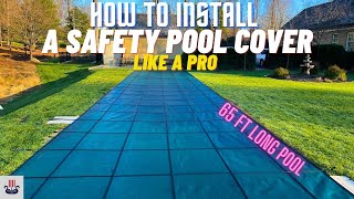 HOW TO INSTALL MERLIN SAFETY POOL COVER LIKE A PRO [upl. by Setiram]