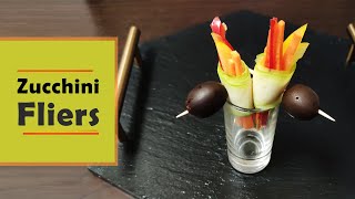 Zucchini Salad Recipe  Zucchini Fliers  Salad Decoration  Mexican Salad  Food Art  New Recipes [upl. by Adnahs685]